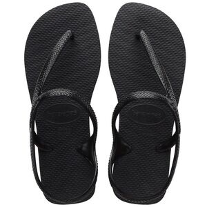 Havaianas Flash Urban Sandals Black flip flops with sling back New Women’s 9 10